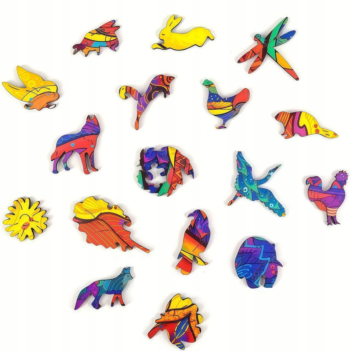 Puzzle Chats & Fleurs en Bois – 135 Pièces aux Formes Originales