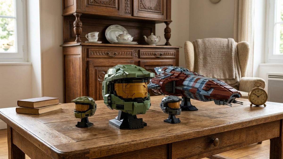 Casque de Combat Spatial en Blocs – Maquette 3D 705 Pièces
