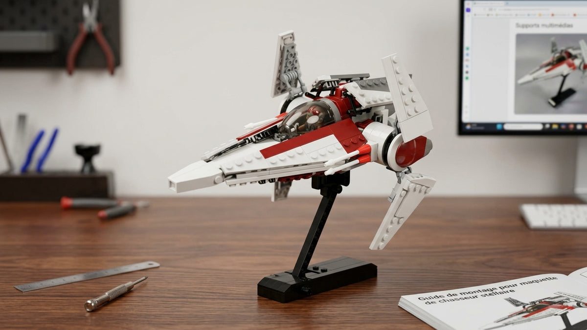 V-Wing Starfighter – Maquette à Construire 551 Pièces | Modèle de Vaisseau Spatial DIY