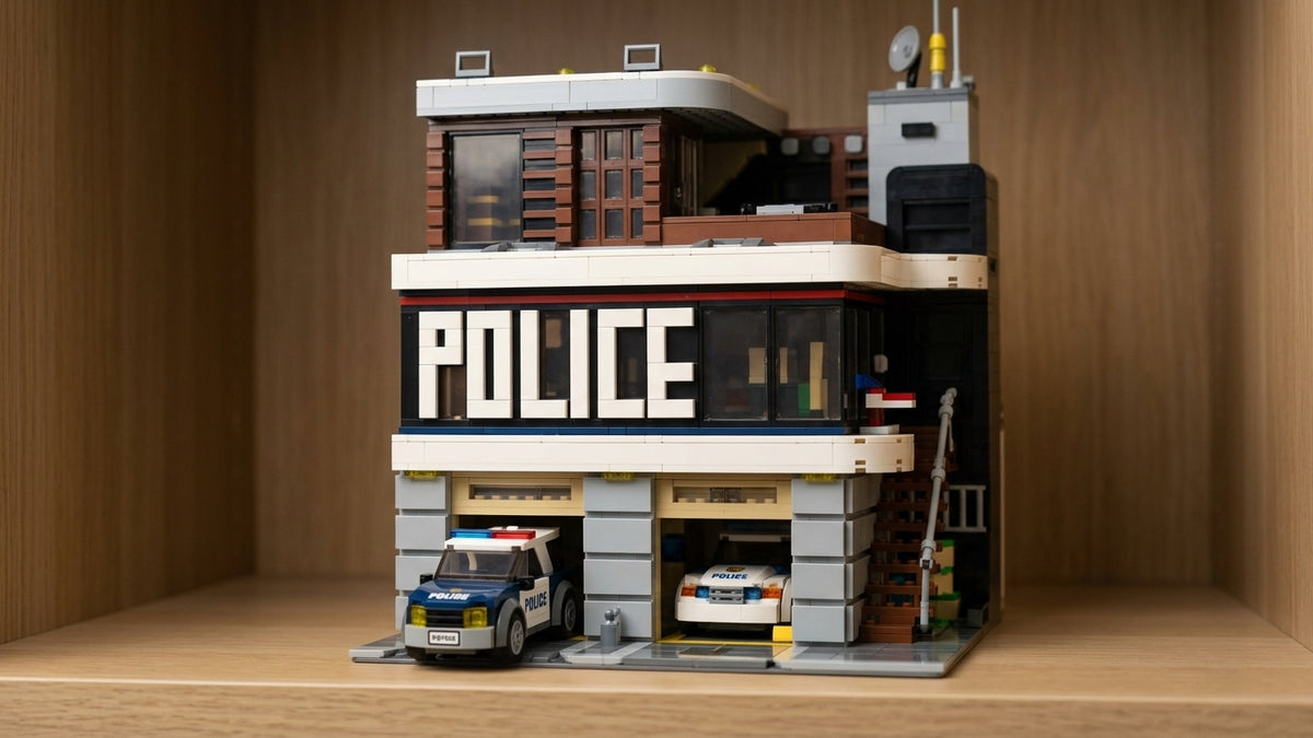 Commissariat de Police MOC en Blocs de Construction – 3009 pièces