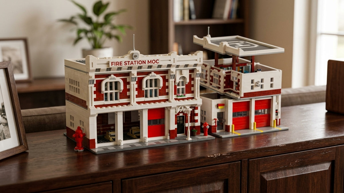 Caserne de Pompiers MOC en Blocs de Construction – 1805 Pièces