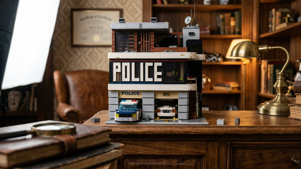Commissariat de Police MOC en Blocs de Construction – 3009 pièces