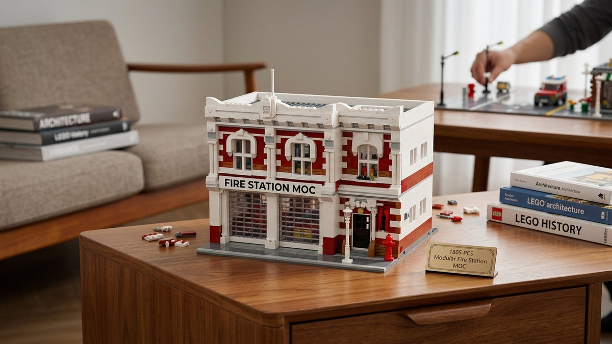Caserne de Pompiers MOC en Blocs de Construction – 1805 Pièces