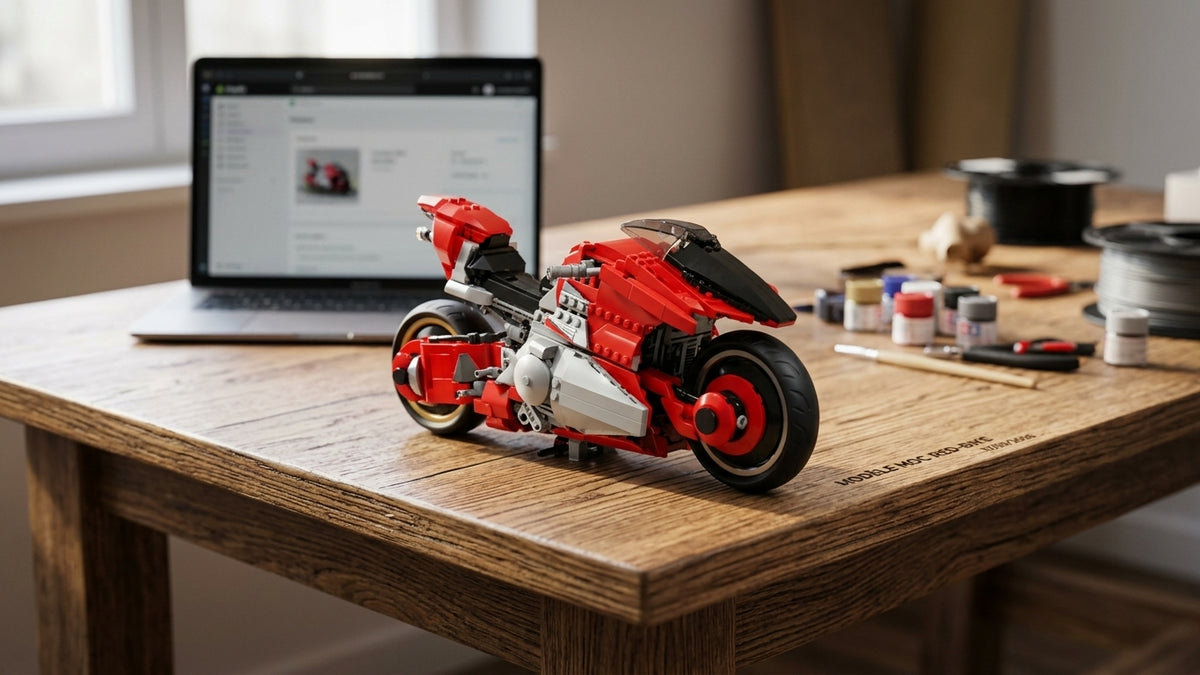 Moto futuriste Cyberpunk MOC – 1 082 pièces