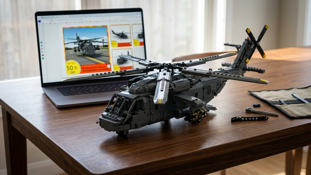 Maquette Hélicoptère UH-60 Black Hawk – 964 Pièces à Construire, Modèle DIY
