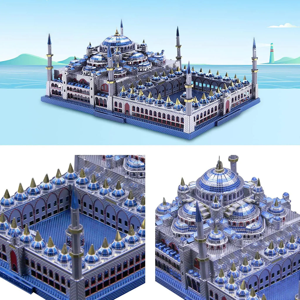 Puzzle 3D en Métal – Mosquée Bleue d’Istanbul – Maquette DIY à Assembler