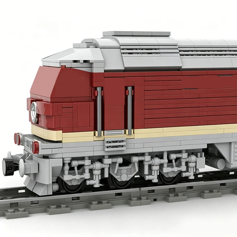 Locomotive Diesel BR132 V2 en Briques – 1 652 Pièces – Modèle de Train MOC à Construire
