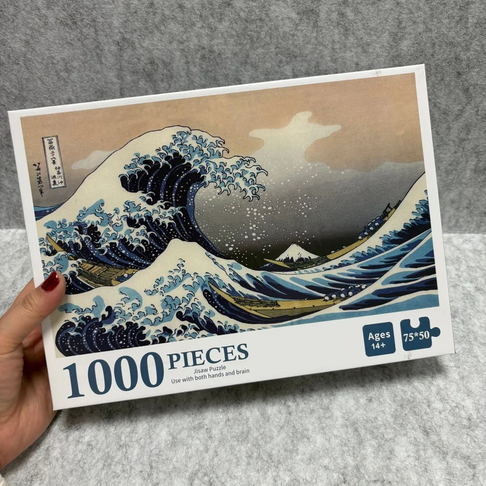 Puzzle La Grande Vague de Kanagawa – 1000 Pièces – 75 × 50 cm