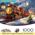 Puzzle Train de Noël – 1 000 pièces – grand format 70 × 50 cm