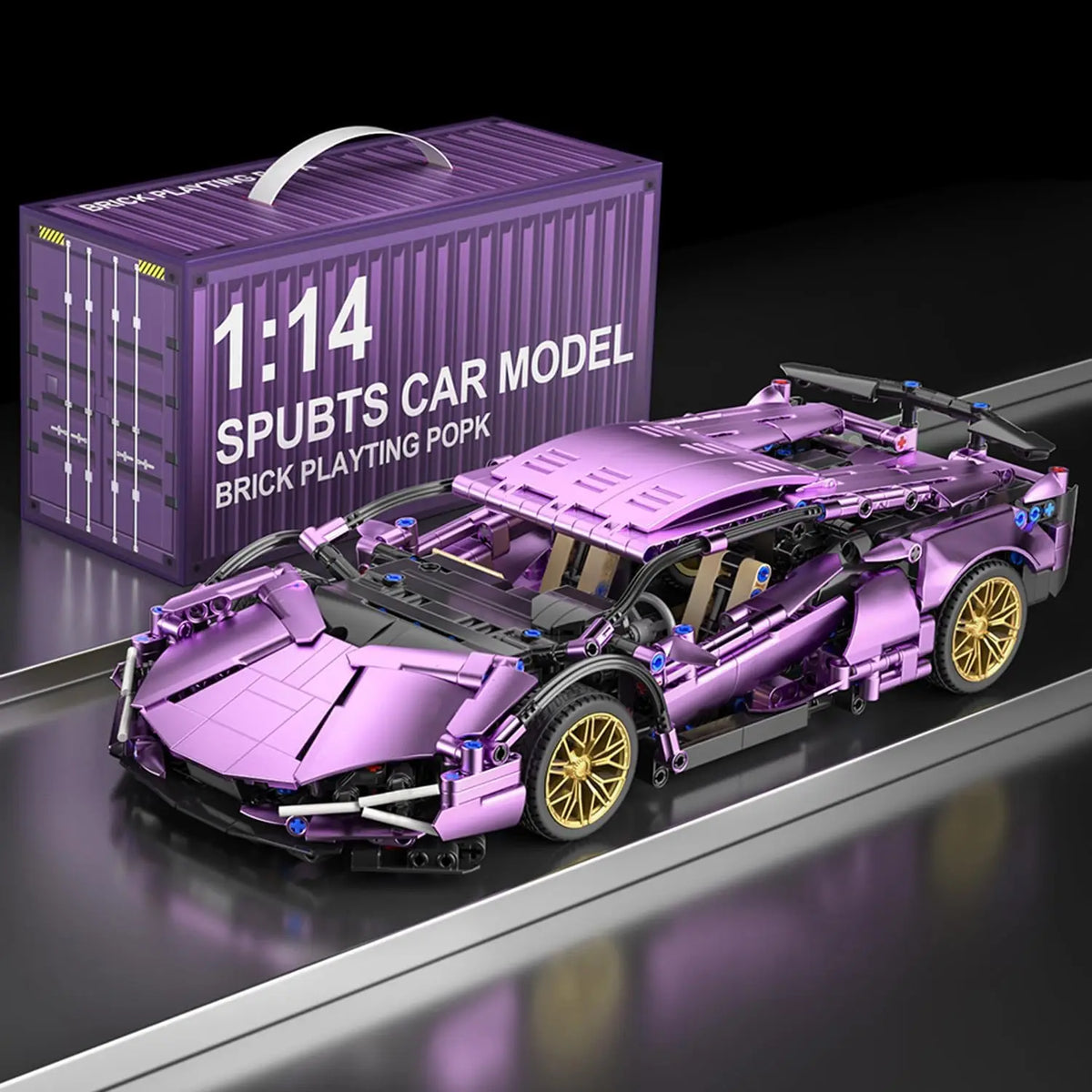 Supercar de Course 1:14 à Construire – 1 465 Pièces – Modèle de Collection