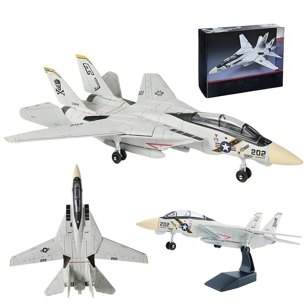 F-14 Tomcat à assembler – Avion de chasse en briques ABS – Modèle de collection 14+