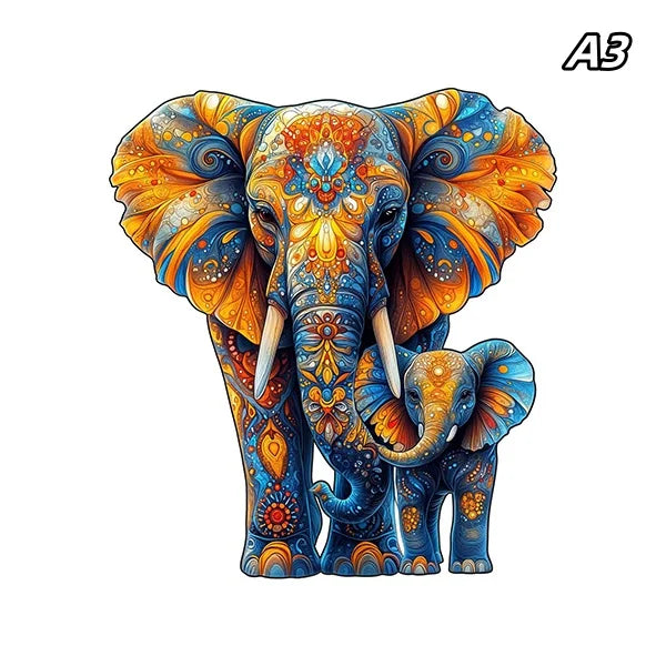 Puzzle 3D en bois – Animaux fantastiques colorés à assembler