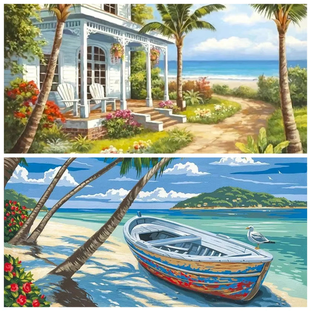Puzzle Paysage de Plage – 500, 1 000, 1 200 ou 2 000 pièces – Décoration estivale – Jeu familial