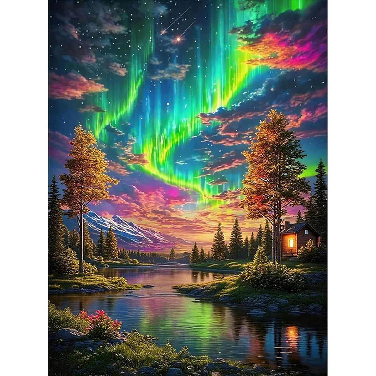 Puzzle Aurores Boréales – Paysage des Lumières du Nord – 500 à 2000 pièces