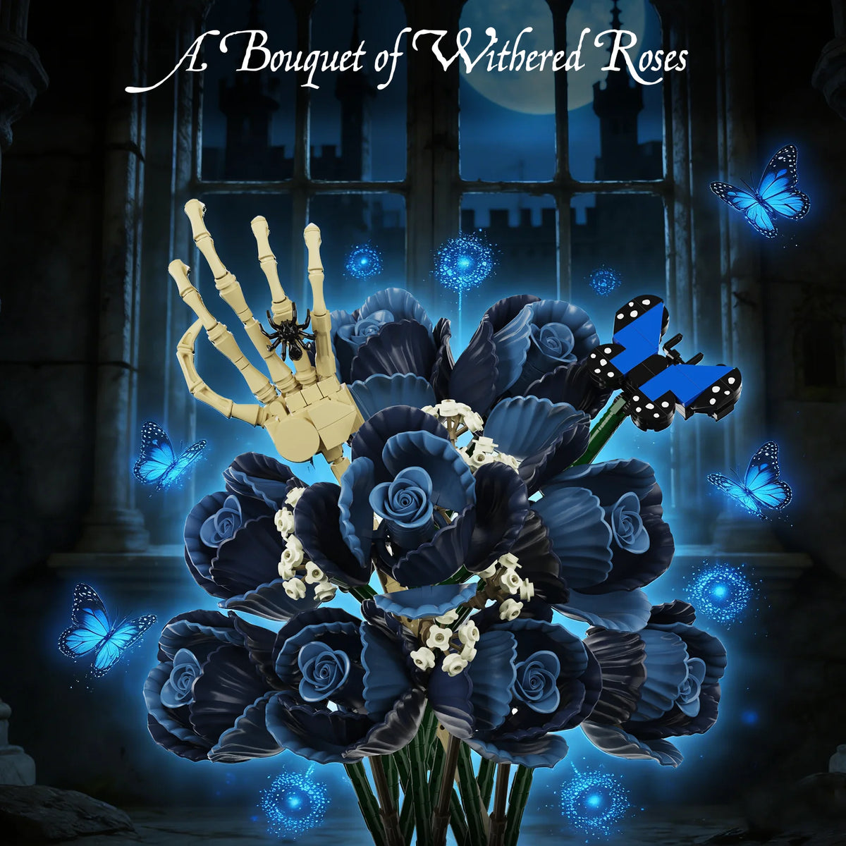 Bouquet de Roses Bleues à Construire – Modèle en Blocs