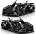 Supercar Noire 1:12 à Construire – 1 314 Pièces – Portes & Capots Ouvrants