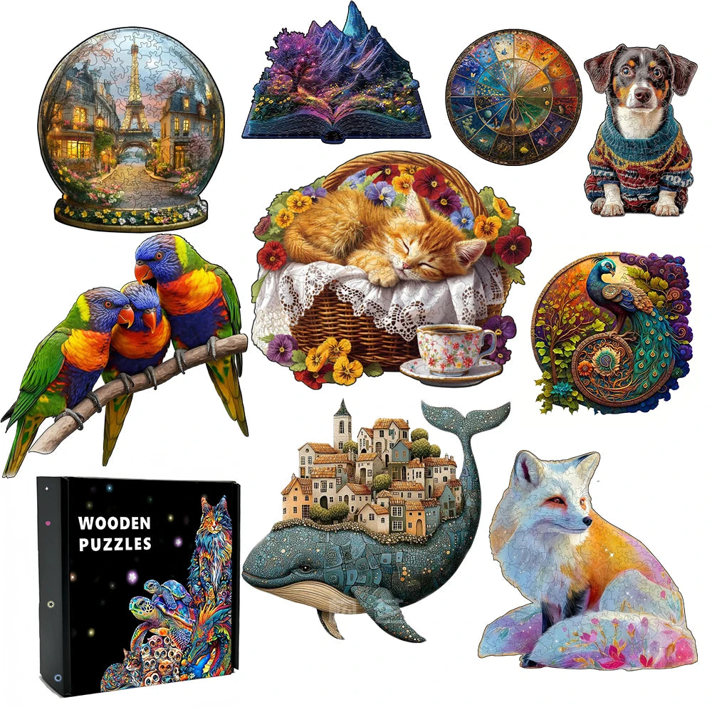 Puzzle en bois animaux – Pièces originales et illustrations colorées