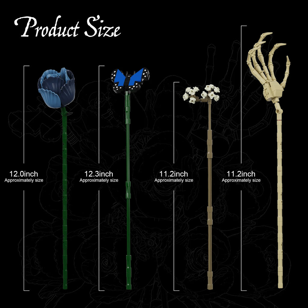 Bouquet de Roses Bleues à Construire – Modèle en Blocs
