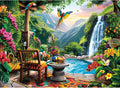 Puzzle Adulte Cascade & Oiseaux – Paysage Nature – 500 à 2000 Pièces