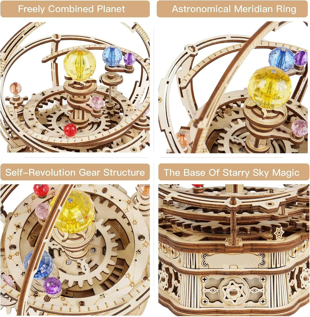 Boîte à musique mécanique – Puzzle 3D en bois à construire