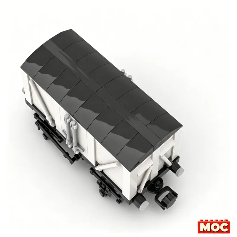 Train de marchandises rétro à construire – 401 pièces – Modèle MOC