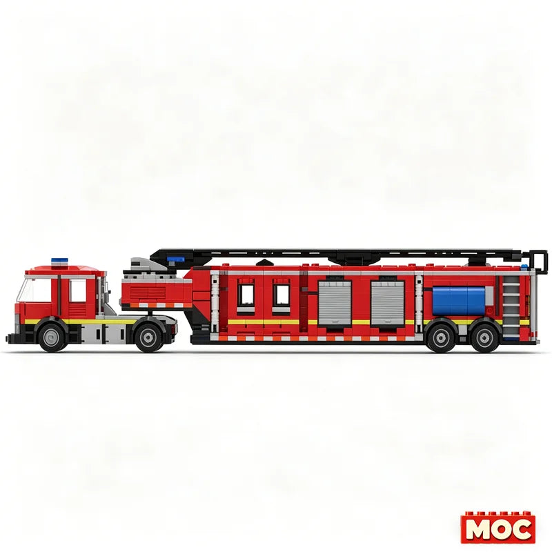 Camion de Pompiers à Construire – 1 250 Pièces – Modèle MOC