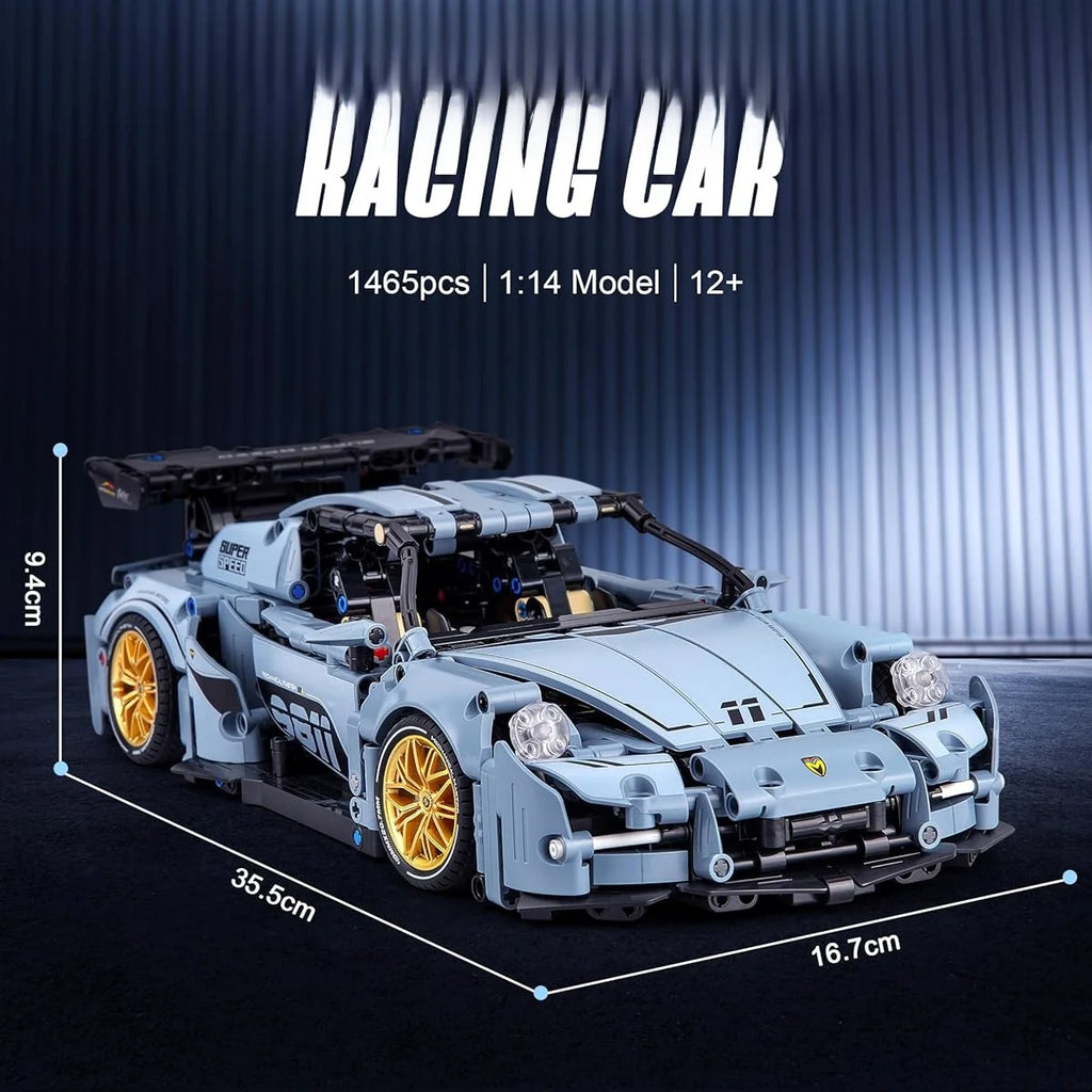 Voiture de Course 1:14 en Blocs de Construction – 1456 Pièces – Modèle Technic