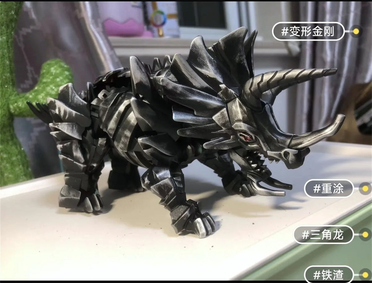 Robot Dinosaure Tricératops Transformable – Modèle à Construire 23 cm