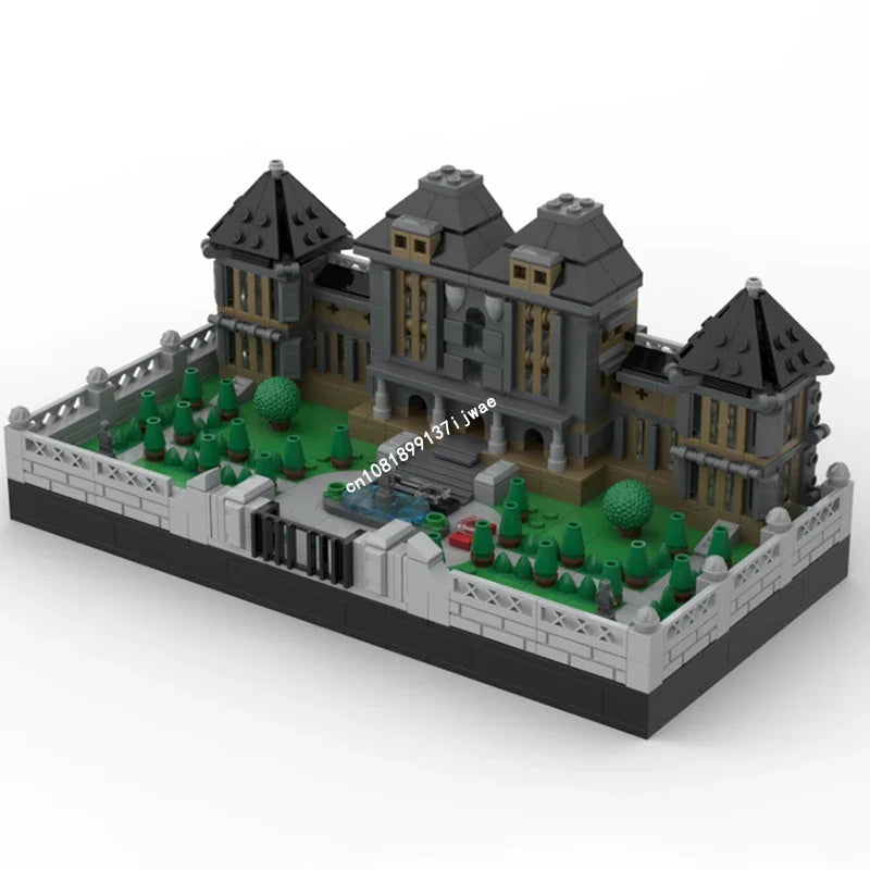 Manoir avec Batcave en Briques – MOC 1613 Pièces – Architecture & Construction