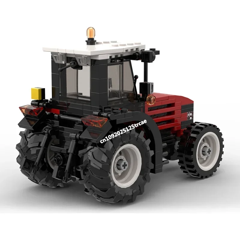Tracteur agricole rouge en briques de construction – Modèle MOC 317 pièces