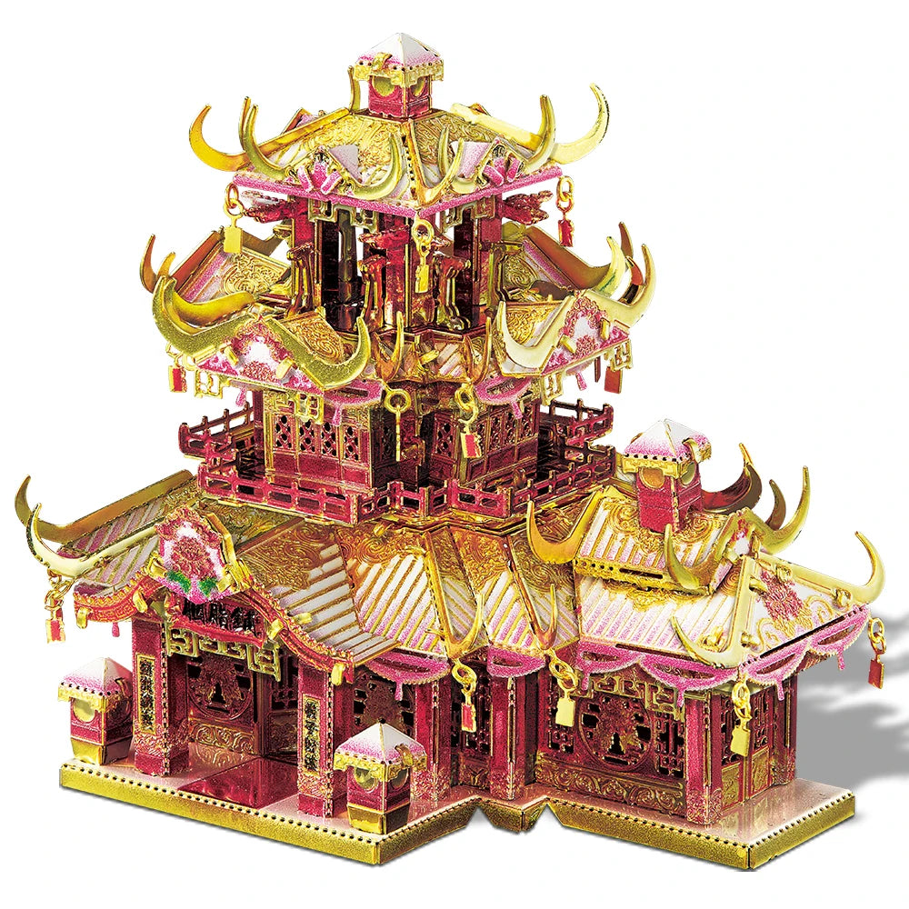 Puzzle 3D en métal – Temple chinois traditionnel à assembler