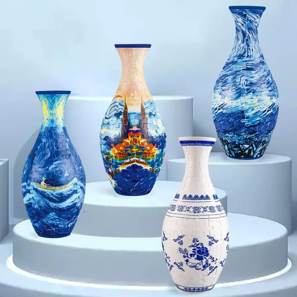 Vase Puzzle 3D à Construire – 160 Pièces