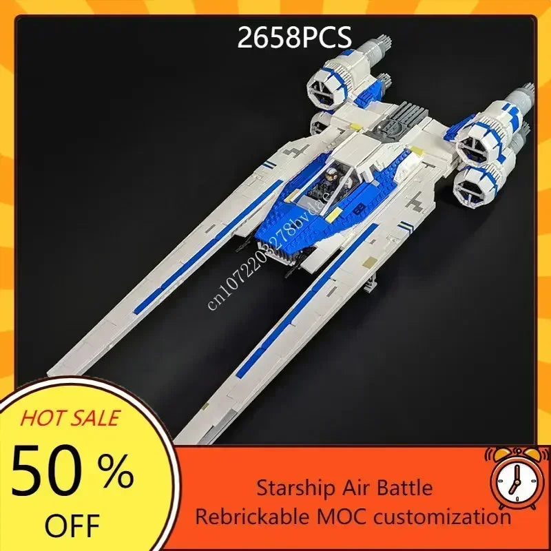 Vaisseau spatial U-Wing en briques – 2 658 pièces – Modèle de construction