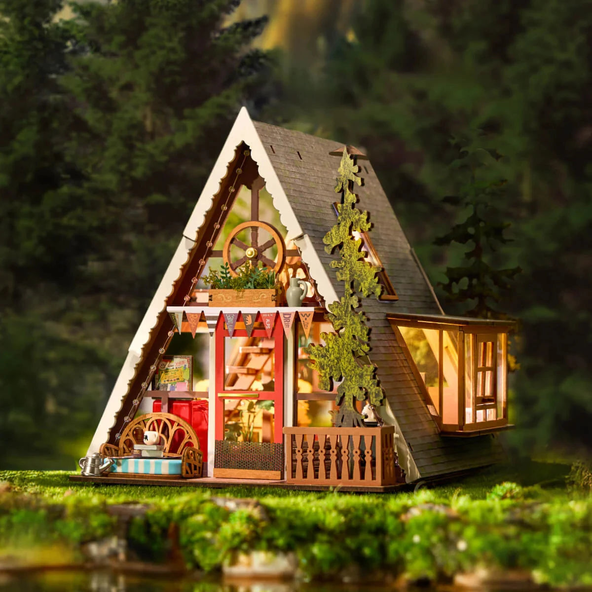 Maison Miniature 3D en Bois à Construire