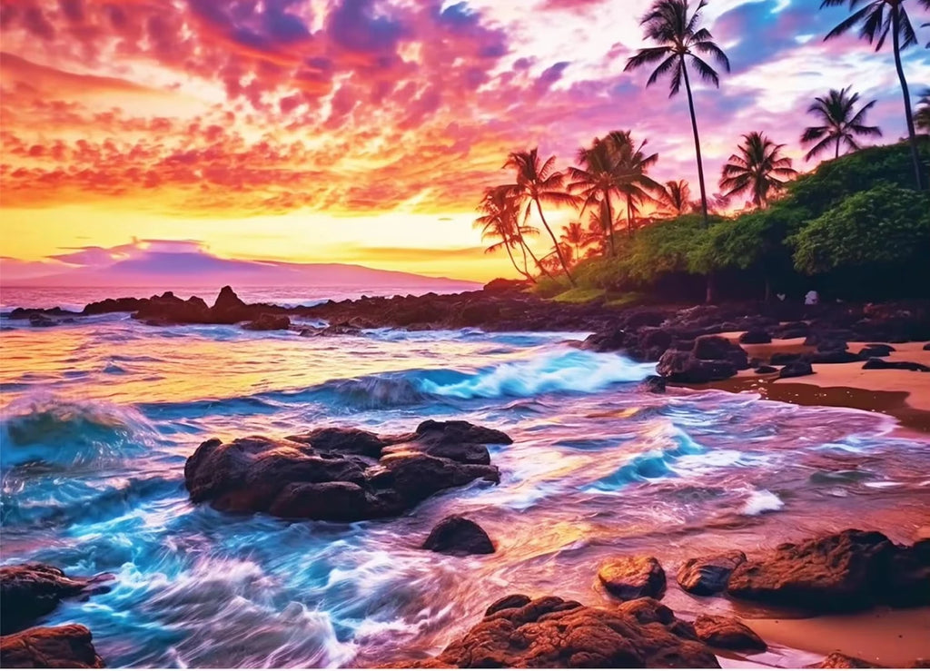Puzzle coucher de soleil sur la plage – 500 à 2000 pièces