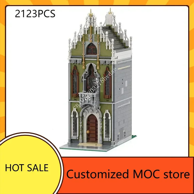 Maison funéraire gothique MOC – 2123 pièces – Construction modulaire 14+