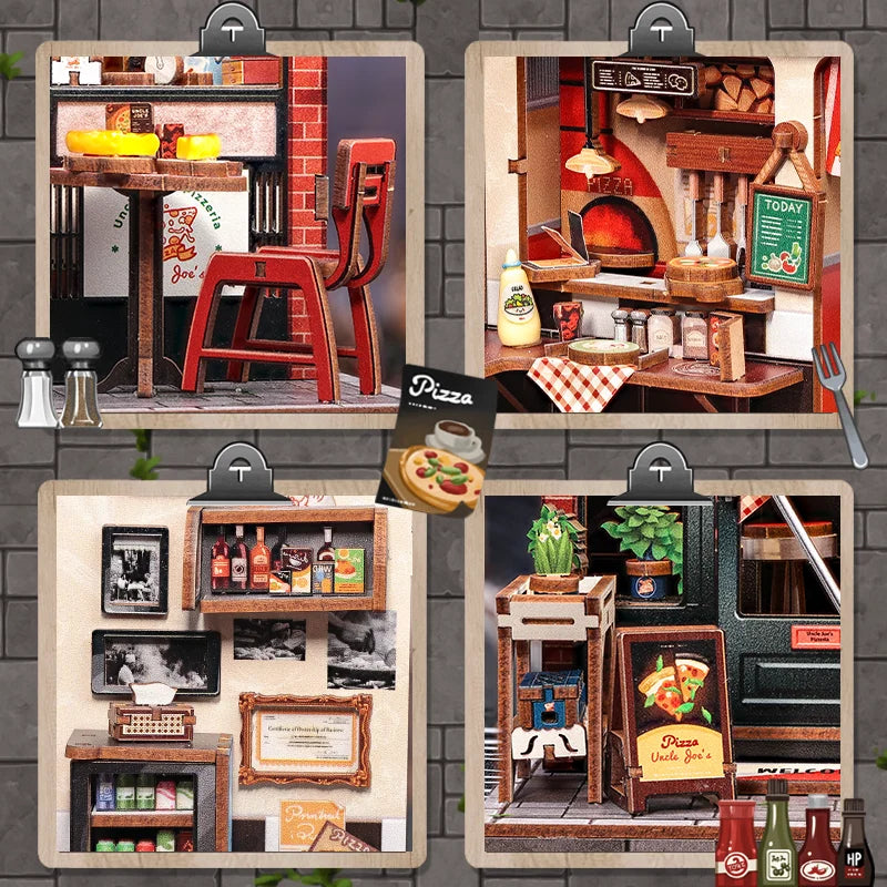 Book Nook CUTEBEE – Puzzle 3D en Bois avec Éclairage LED