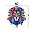 Puzzle Lion Bohème en Bois – Pièces Irrégulières – Adulte