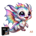 Puzzle 3D en bois – Animaux fantastiques colorés à assembler