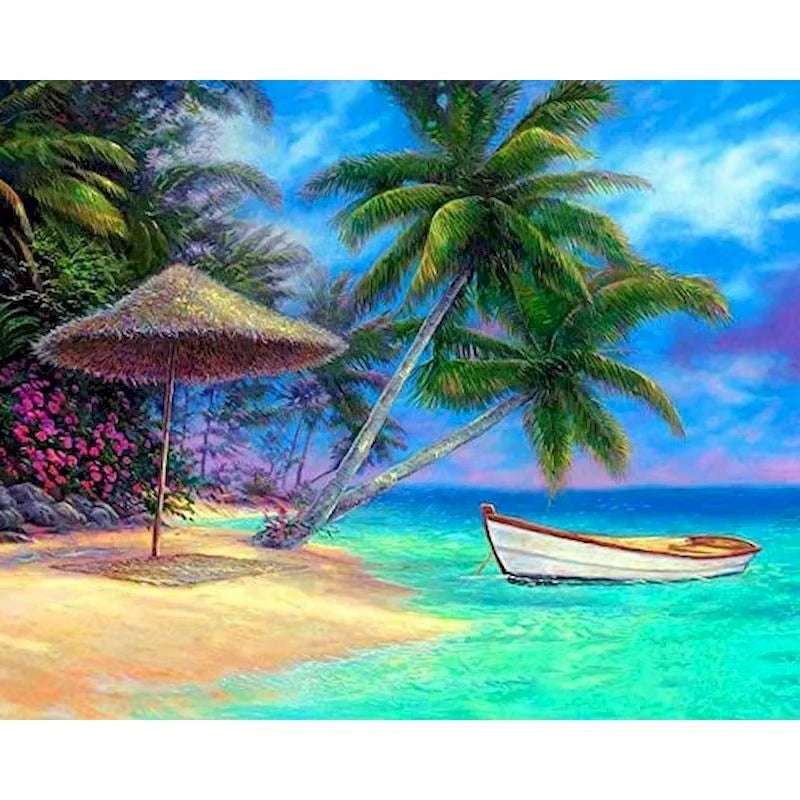 Puzzle Paysage de Plage – 500, 1 000, 1 200 ou 2 000 pièces – Décoration estivale – Jeu familial