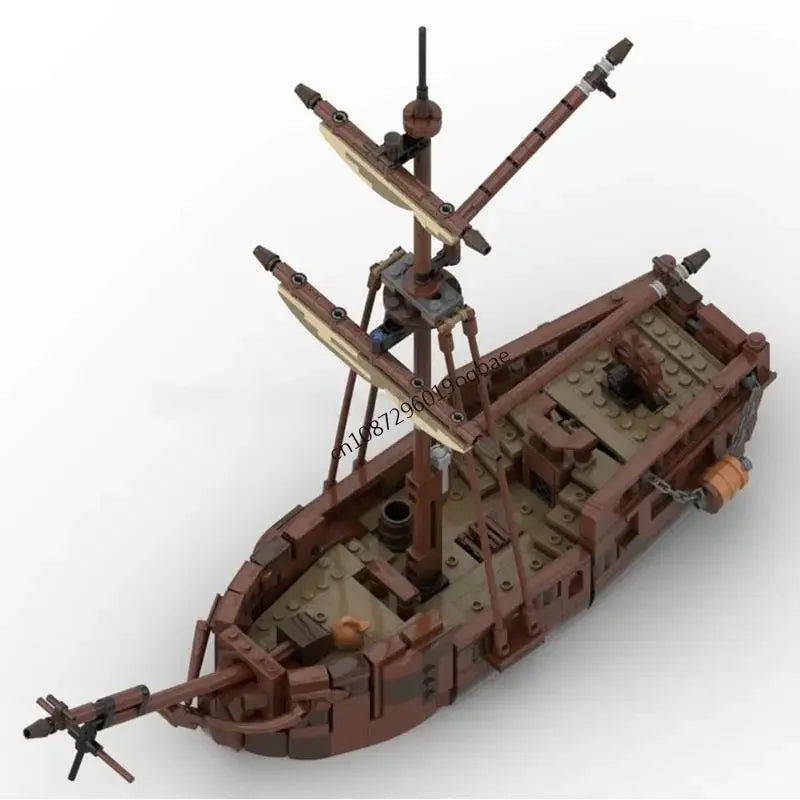 Navire Pirate Médiéval MOC en Briques – 910 Pièces