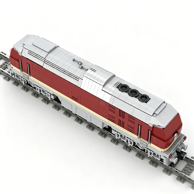 Locomotive Diesel BR132 V2 en Briques – 1 652 Pièces – Modèle de Train MOC à Construire