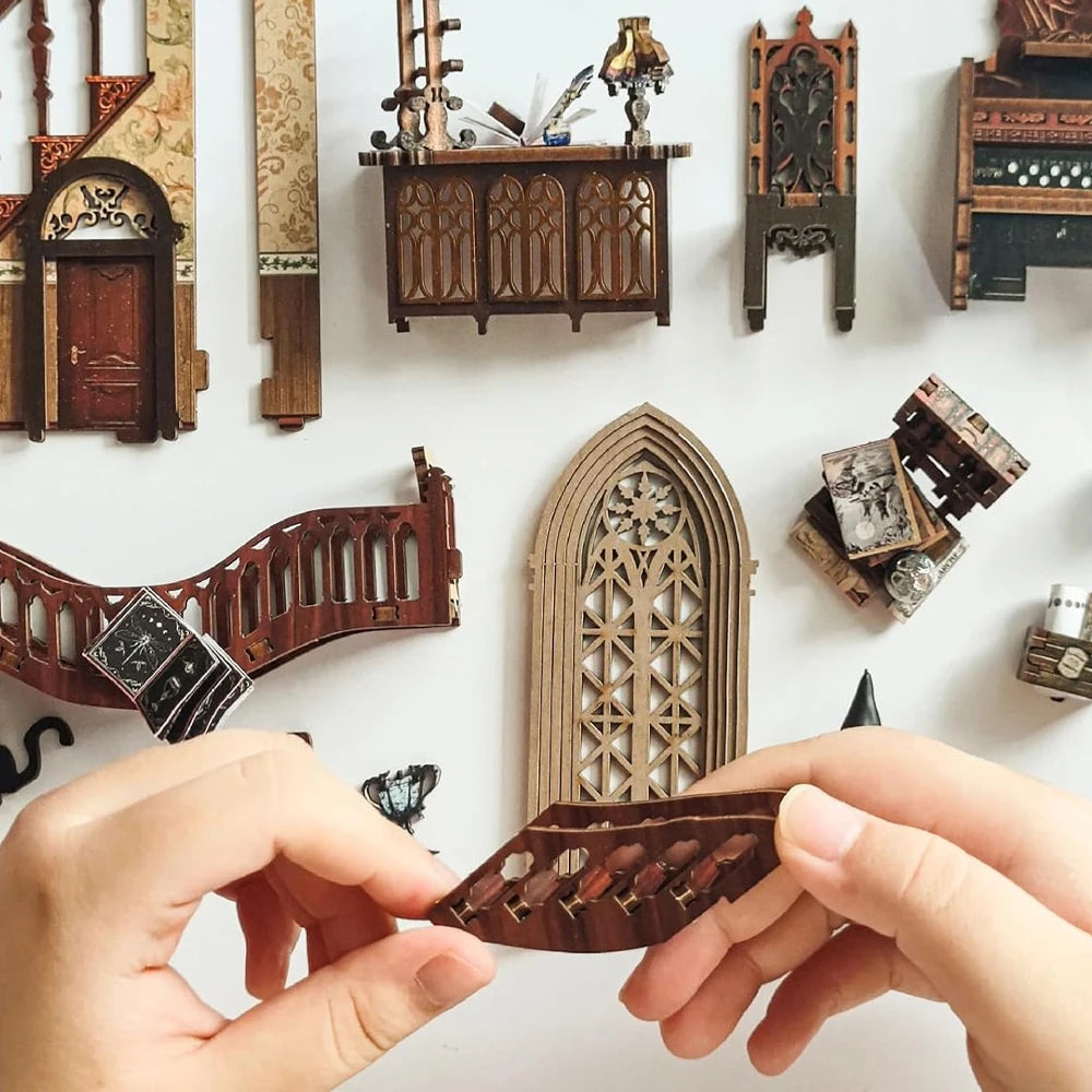 Maison Magique 3D en Bois – Kit DIY Univers de Sorcier