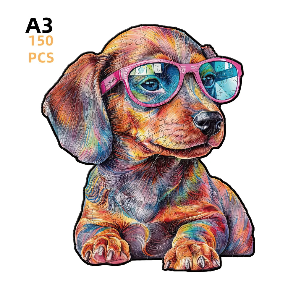 Puzzle 3D en bois – Animaux fantastiques colorés à assembler