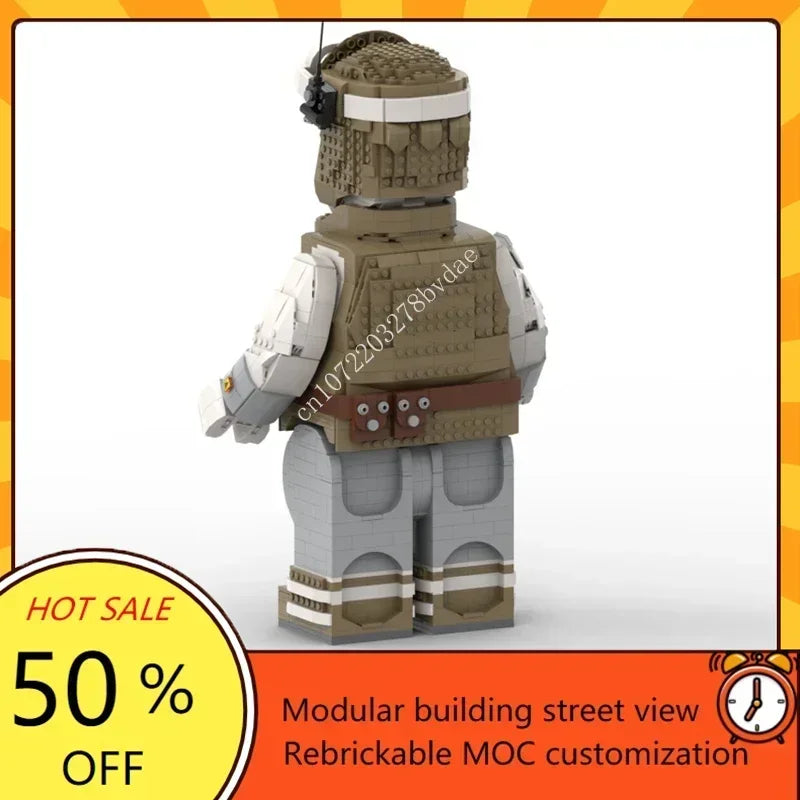 Grande Figurine Guerrier Galactique en Briques à Construire – Modèle MOC
