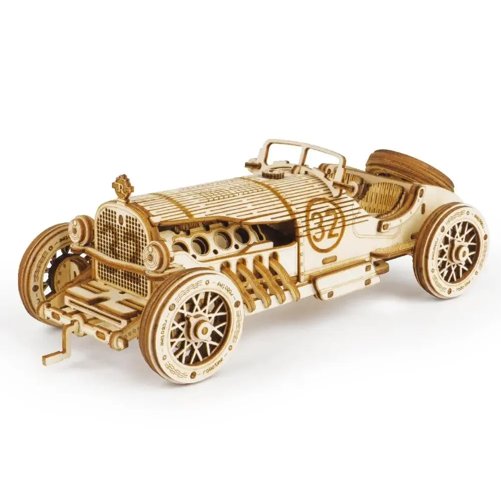 Puzzle 3D en bois – Locomotive et véhicules à construire