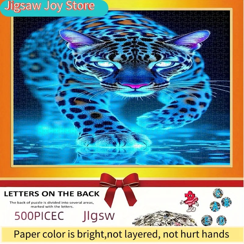 Puzzle Léopard Bleu – Puzzle Adulte 500 à 2000 Pièces
