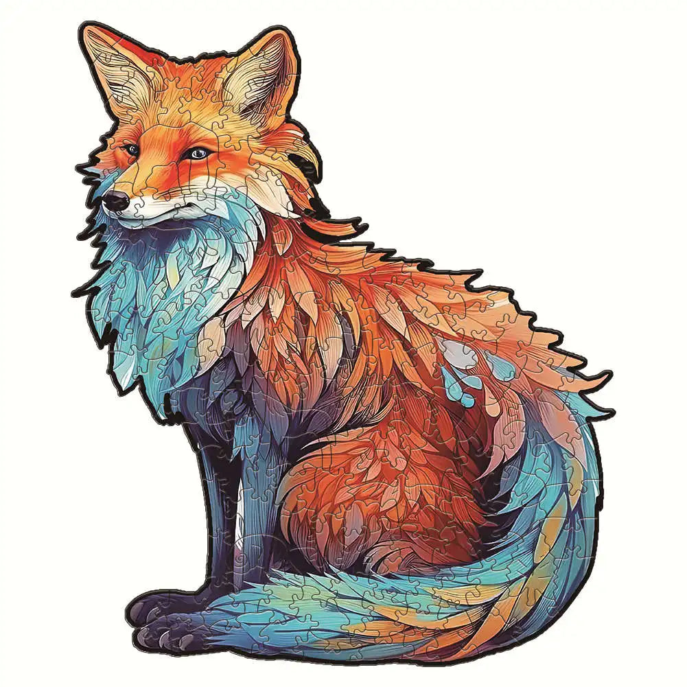 Puzzle 3D en bois – Animaux fantastiques colorés à assembler