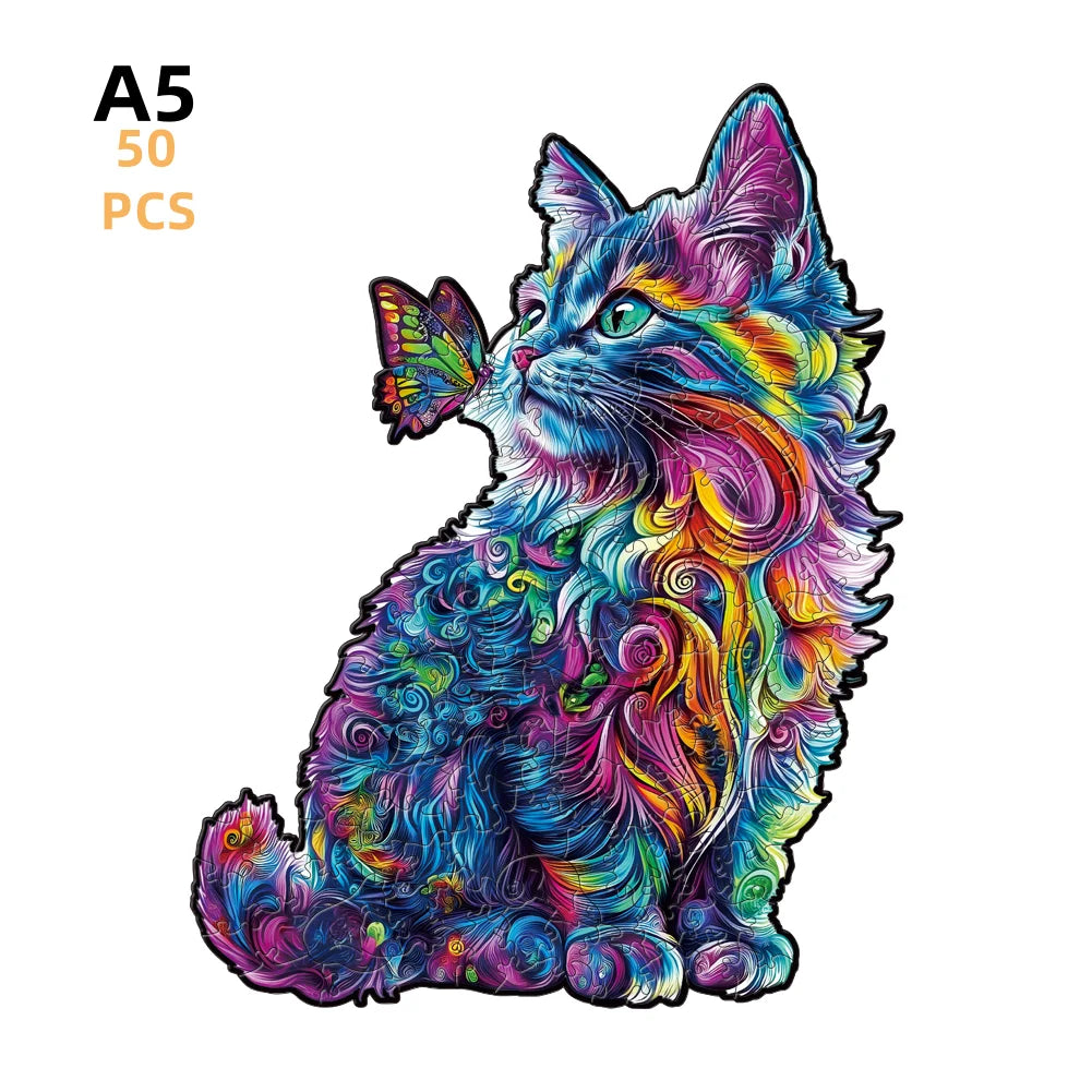 Puzzle 3D en bois – Animaux fantastiques colorés à assembler