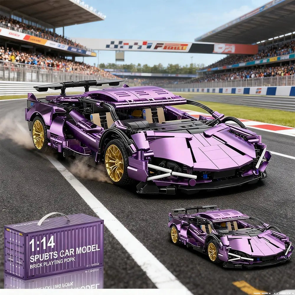 Supercar de Course 1:14 à Construire – 1 465 Pièces – Modèle de Collection
